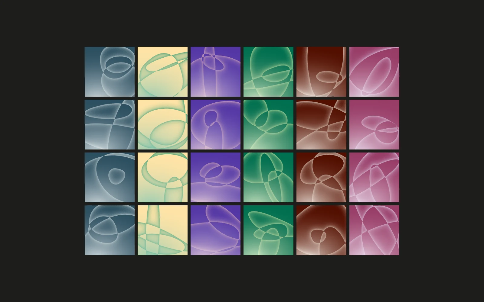 A generated topography for each scent. From brief to identity.